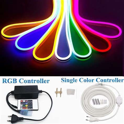 Aliexpress Compre Leds M Rgb Fita Led Neon Light Strip V