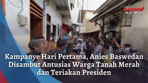 Kampanye Hari Pertama Anies Baswedan Disambut Antusias Warga Tanah