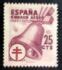 Stamp Church Bell Cross Of Lorraine Spain Pro Tuberculosis 1949