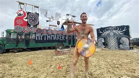 Viking Themed B C Performers Made Mud Dragons At Burning Man Quagmire