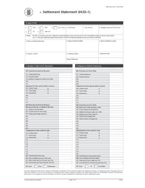 Printable Hud Closing Disclosure Forms And Templates Fillable