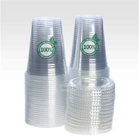 Oz Oz Oz Eco Friendly Disposable Compostable Biodegradable Clear