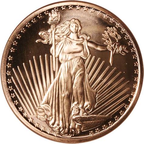 1 Oz Copper SilverTowne Saint Gaudens Rounds Silver