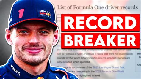 Every Record Max Verstappen Has Broken In 2023 YouTube