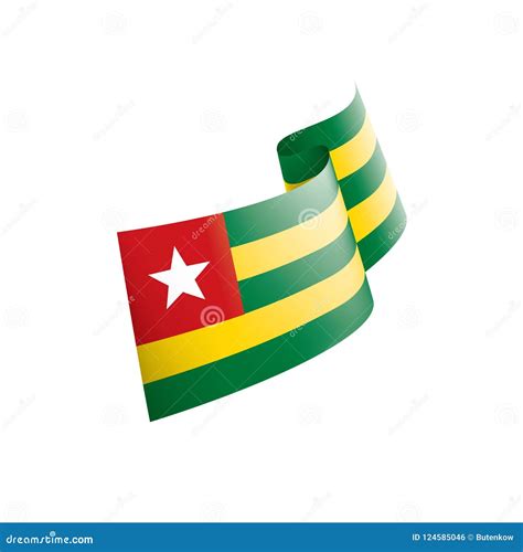 Bandera De Togo Ejemplo Del Vector En Un Fondo Blanco Stock De