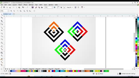 Rectangle Logo Design In Corel Drawdraw X7 Corel Draw Me Logo Kaise