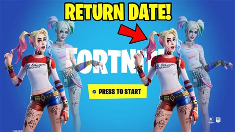 Harley Quinn Skin Return Release Date In Fortnite Item Shop Harley