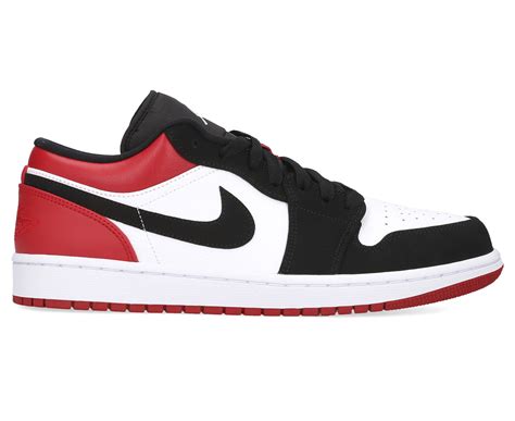 Nike Mens Air Jordan 1 Low Sneakers Whiteblack Gym Red Au