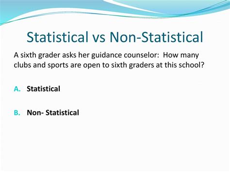 I Can Recognize Statistical Vs Non Statistical Questions Ppt Download