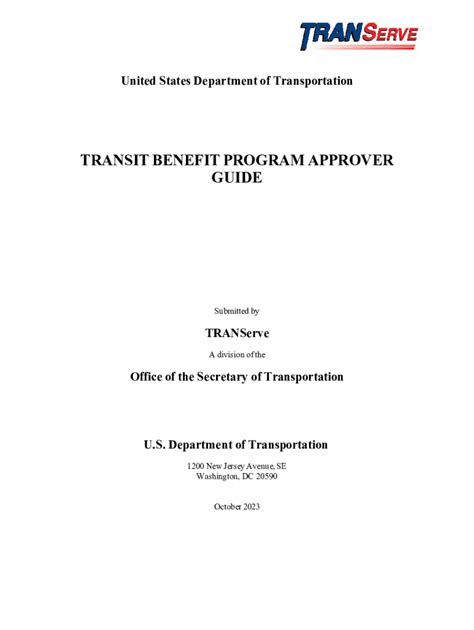 Fillable Online State Transit Benefit Program Approver Guide Fax Email