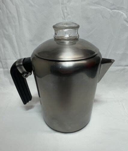 Farberware Stove Top Percolator Coffee Pot Stainless Steel Cup Ebay