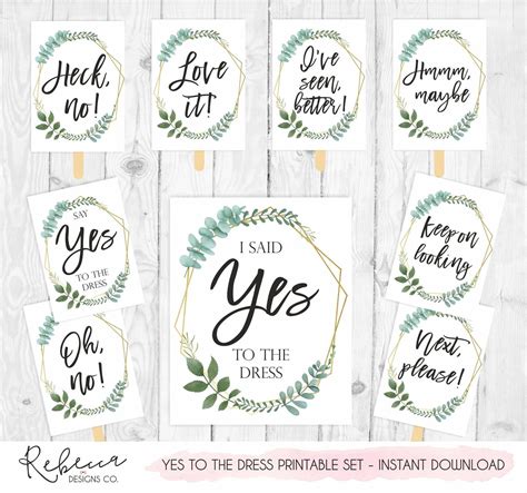 Free Printable Say Yes To The Dress Signs Printable Word Searches