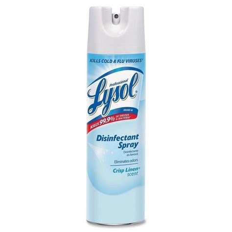 Lysol Disinfecting Spray 12.5oz, Crisp Linen Kills Cold & Flu Viruses ...