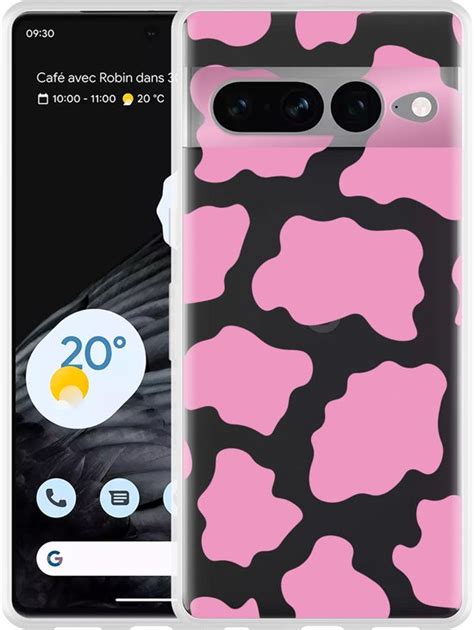 Cazy Hoesje Geschikt Voor Google Pixel Pro Roze Koeienvlekken Bol