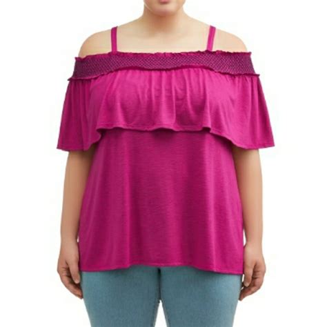 Terra And Sky Tops Nwt Terra Sky Plus Size 4w Sexy Smocked Off