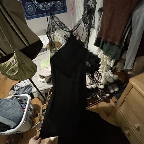 Super Cute Black Lingerie Dress Mesh Boobies Cute Depop
