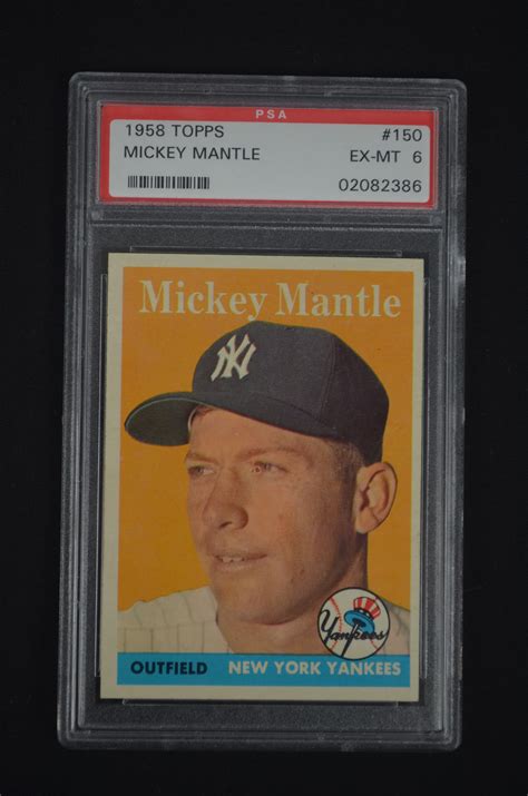 Lot Detail Mickey Mantle Topps Card Psa Ex Mt