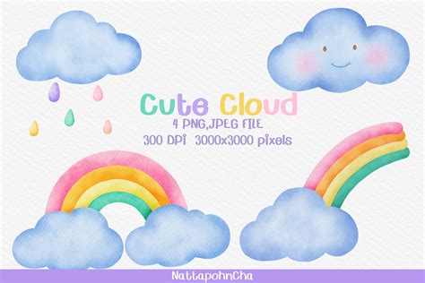 Clipart Cloud Rainbow