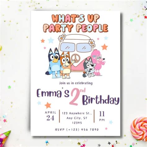 Editable Bluey Invitation Bluey Birthday Invitation Party Invite Template Instant Download