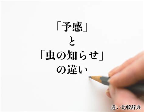 「予感」と「虫の知らせ」の違いとは？分かりやすく解釈 違い比較辞典