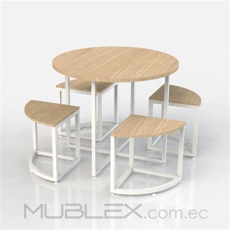 Mesa Para Cafetería Giro Base Blanca Mublex Ecuador