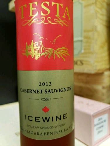 Willow Springs Winery Testa Cabernet Sauvignon Icewine Vivino