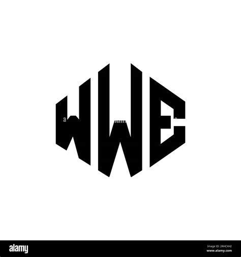 WWE letter logo design with polygon shape. WWE polygon and cube shape ...