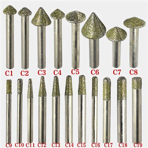 1pc Cnc Router Electroplated Diamond Stone Carving Tool Stone Engraving