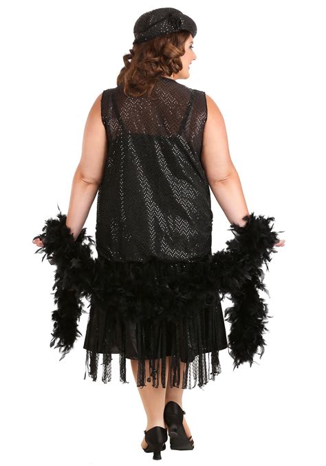 Plus Size Black Jazz Flapper Womens Costume Flapper Costumes 39 99