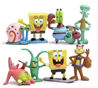 8 Szt SpongeBob Kanciastoporty Figurki Zestaw 11673455044 Oficjalne