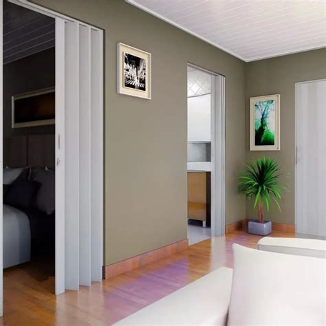 Puerta Plegable En PVC Altura 210cm Ancho 60cm Blanco Mulata Muebles