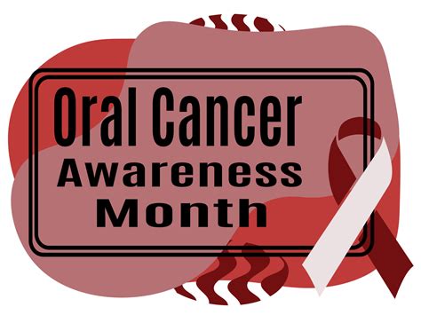 Oral Cancer Awareness Month Idea For A Horizontal Poster Banner Flyer Or Postcard On A