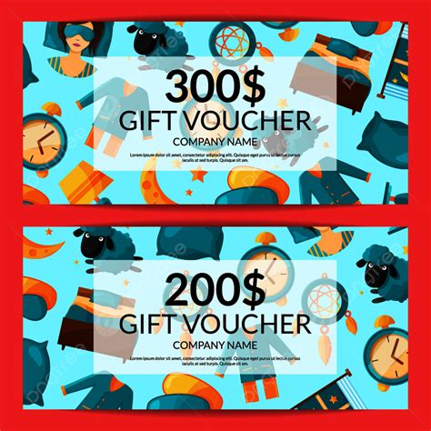 Gambar Voucher Hadiah Vektor Atau Templat Kartu Diskon Set Dengan