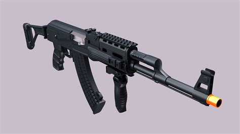 Ak Kalashnikov Tactical High Detailed D Model Max Cgtrader