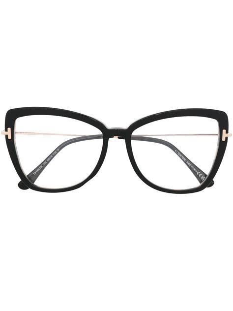 Tom Ford Tortoiseshell Effect Cat Eye Glasses Editorialist