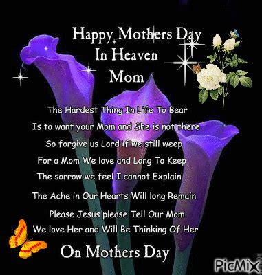 Sparkling Happy Mothers Day In Heaven Mom Quote Pictures Photos And