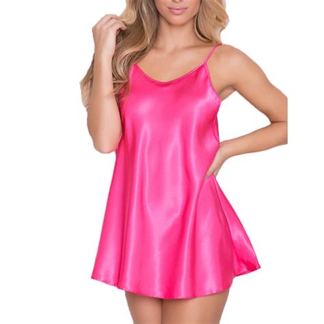 Hantrom Nightgowns For Women Silk Pajamas Nightwear Size Lingerie