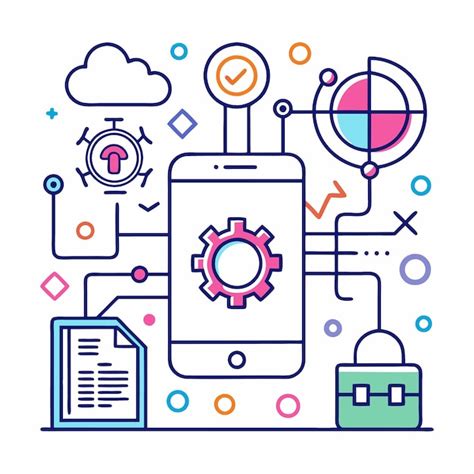 Cono De L Nea De Transformaci N Digital Signo De Estilo Lineal Para