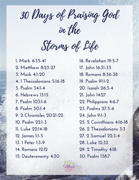 Praising God In The Storms Of Life Bible Reading Plan The Holy Mess