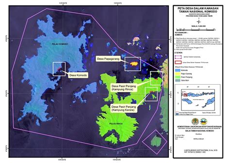 Peta Desa Dalam Kawasan Taman Nasional Komodo Komodo National Park