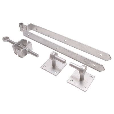 Adjustable Fieldgate Hinge Set On Plates Mm Galvanised