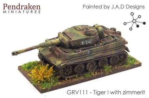 Pendraken Mm Wwii German Tiger I With Zimmerit