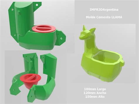 Descargar Archivo Stl Molde Para Maceta De Cemento Llama Objeto Para