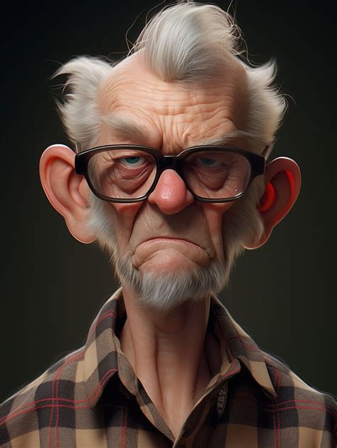 Artstation Grandpa Yami Yami Old Man Cartoon Funny Old People