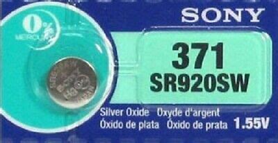 Sony SR920SW 371 LR920 AG6 SR69 171 1 55V Silver Oxide Watch Battery EBay