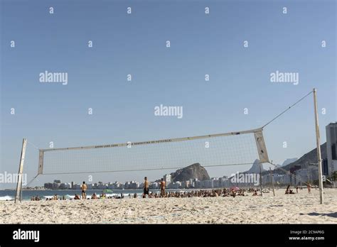 Copacabana Beach With Volleyball Net Stock Photo Alamy