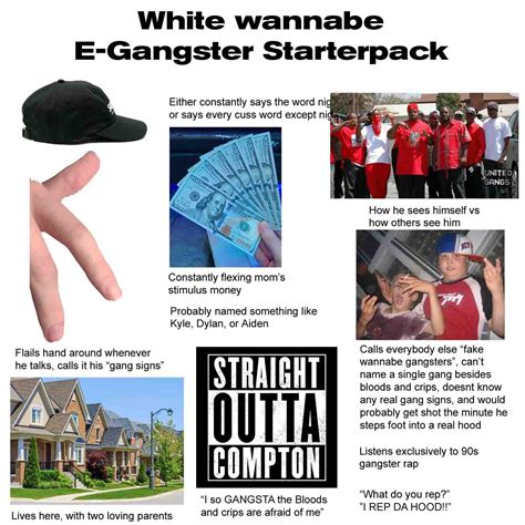 White Wannabe E Gangster Starterpack R Starterpacks