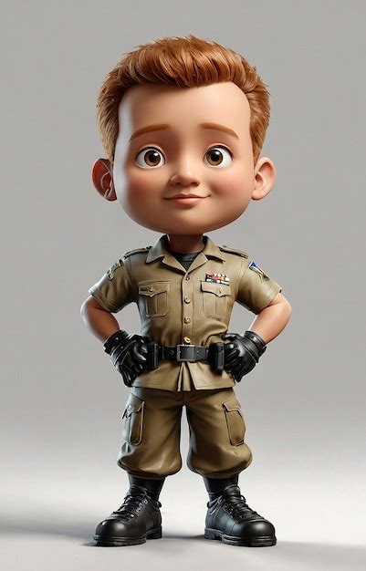 Uma personagem de desenho animado em uniforme de polícia Foto Premium