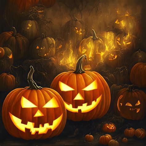 Premium AI Image | Halloween pumpkin lanterns