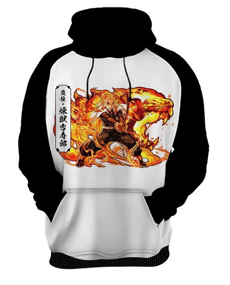 Blusa De Frio Moletom Hashira Rengoku Kyojurou Demon Slayer